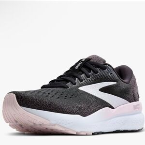 Brooks Women's Ghost 16 Running Shoe - Black with Pink Accent Size 10 GUC